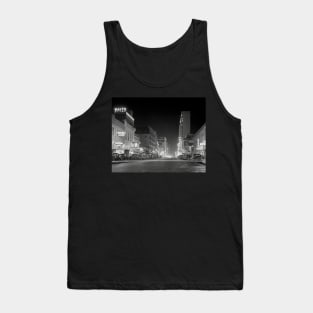 Downtown At Night, 1942. Vintage Photo Tank Top